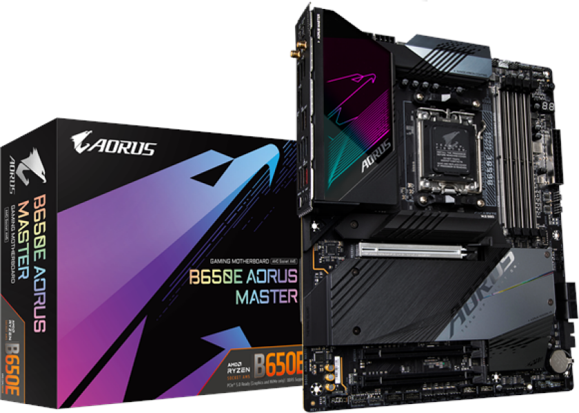 B650E AORUS MASTER Hovedkort - AMD B650E - AMD AM5 socket - DDR5 RAM - ATX