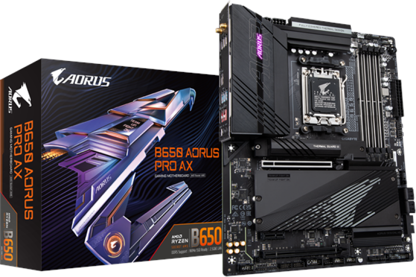 B650 AORUS PRO AX Hovedkort - AMD B650 - AMD AM5 socket - DDR5 RAM - ATX