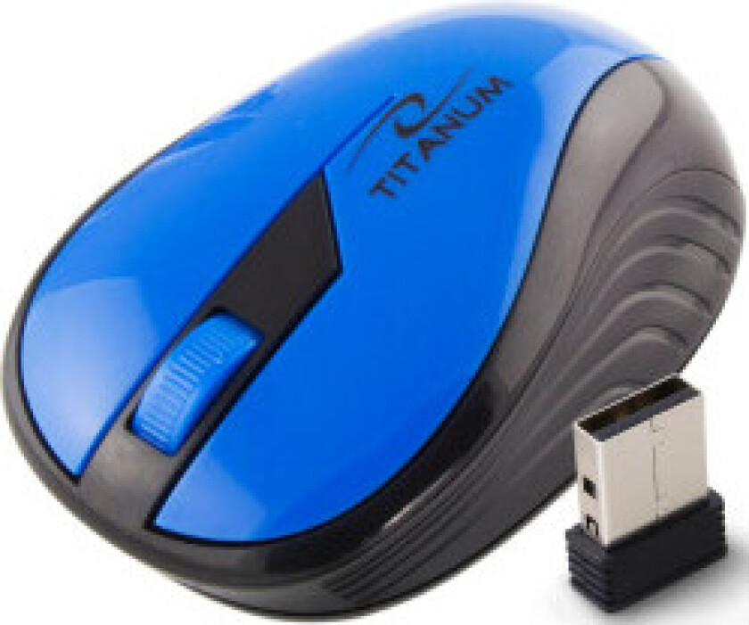 TM114B - Mus - Optisk - 3 knapper - Blå