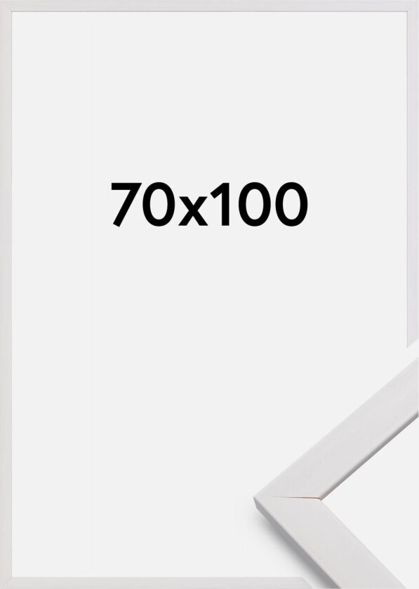 Bilde av Ramme Stilren Akrylglass Hvit 70x100 Cm
