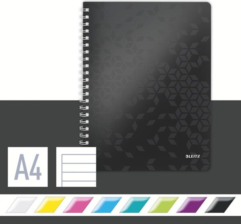 Notatbok WOW PP A4 Linjer 80 ark