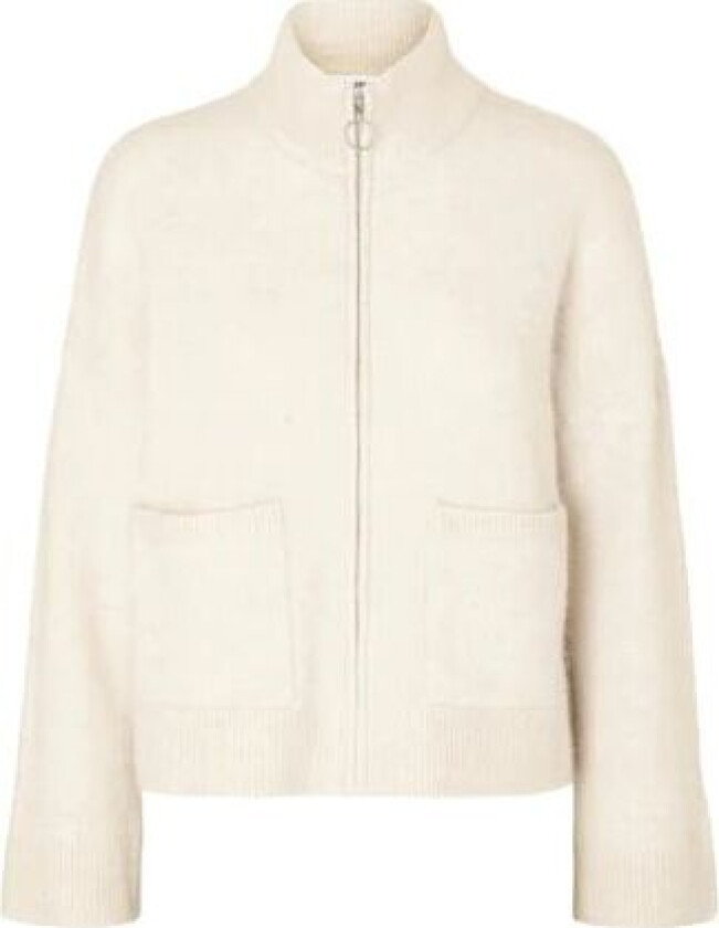 Sia Ras LS Knit Zipper Cardigan - Birch Melange XS