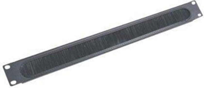 1U Cable Pass-Thru w/ Brush Strip Bl