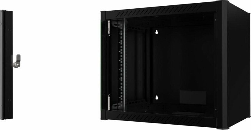 by Logon - Rack skap - 60 x 45 - veggmonterbar - svart, RAL 9005 - 9U - 19