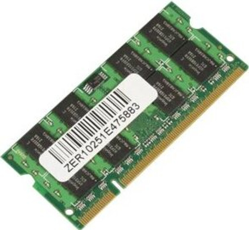 - DDR2 - modul - 2 GB - SO DIMM 200-pin - 667 MHz / PC2-5300 - 1.8 V - ikke-bufret - ikke-ECC - for Dynabook Toshiba Satellite Pro L300 Toshiba Tecra A9, M9 Toshiba Satellite A300, L300