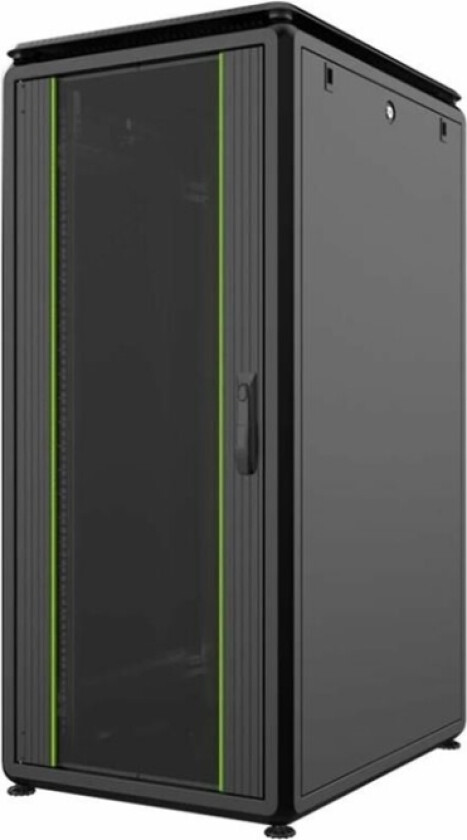 by Logon - Rack skap - 800 x 800 mm, data line - free-standing - svart, RAL 9005 - 26U - 19