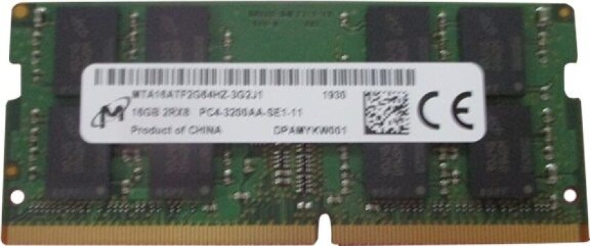 - DDR4 - modul - 16 GB - SO DIMM 260-pin - 3200 MHz / PC4-25600 - 1.2 V - ikke-bufret - ikke-ECC - shared - for ProBook 440 G8, 45X G8, 640 G8, 650 G8 ProBook x360 ZBook Firefly 14 G7, 14 G8, 15 G8
