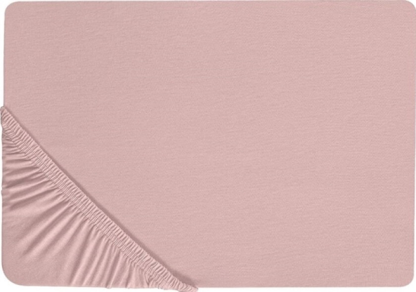 Cotton fittingslaken 160 x 200 cm rosa HOFUF