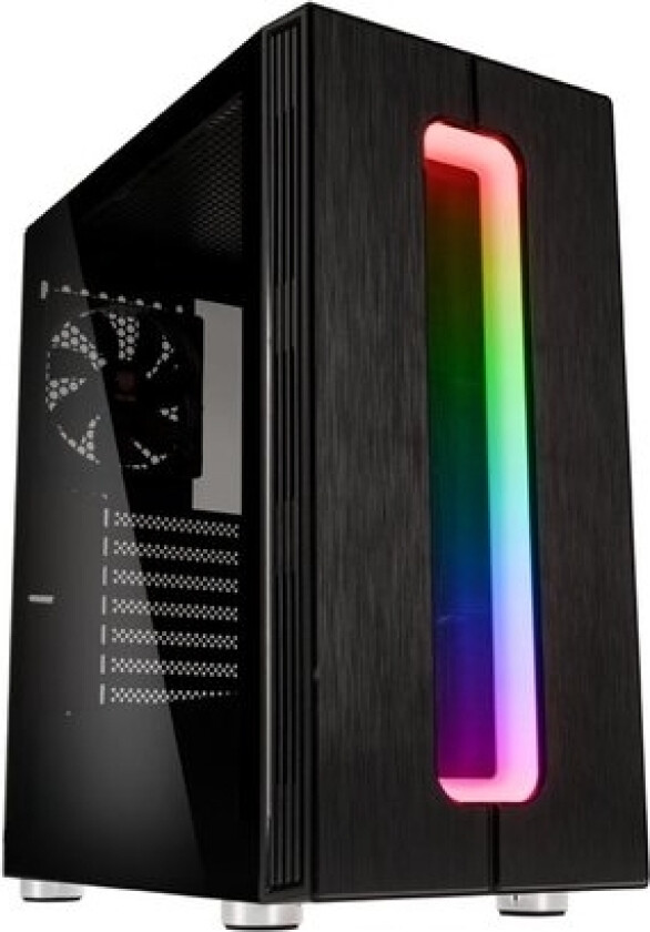 Kolink Nimbus, Midi Tower, PC, Sort, ATX, Micro ATX, Mini-ITX, Plast, Stål, Herdet glass, Multi
