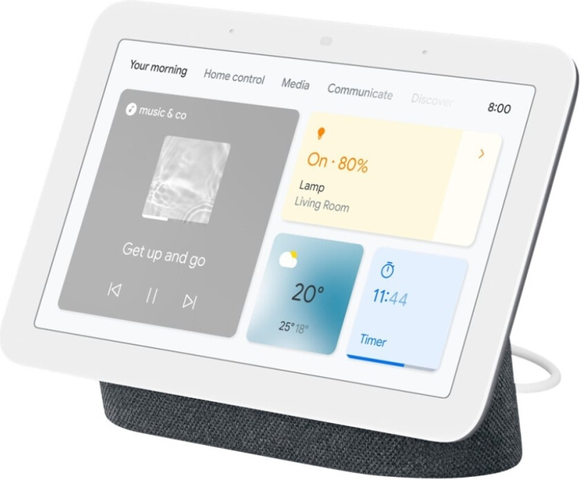 Nest Hub (2nd Gen) - Smart display - LCD 7 - trådløs - Wi-Fi, Bluetooth - koksgrå