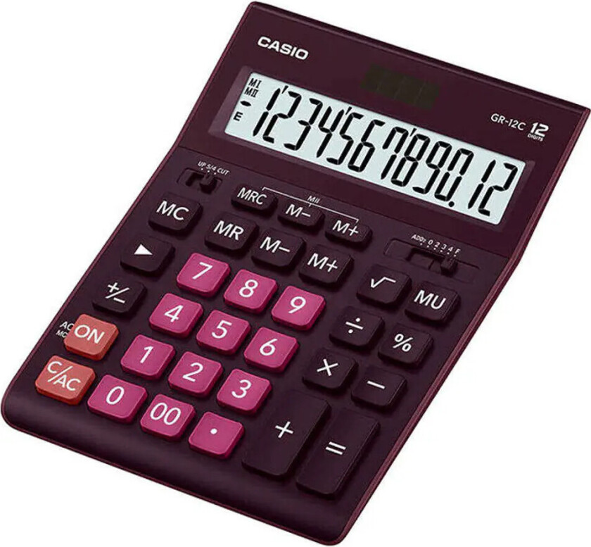 OFFICE LOMMEREGNER GR-12C-WR PURPLE, 12-CIFRET DISPLAY