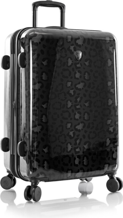 Black Leopard Fashion Spinner 66 cm -matkalaukku