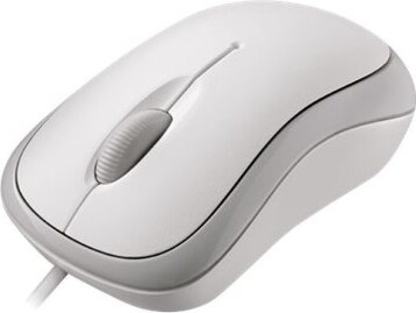 Ready Mouse - Mus - høyre- og venstrehåndet - optisk - 3 knapper - kablet - USB - hvit