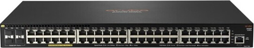 Bilde av E Aruba 2930F 48G PoE+ 4SFP+ - Switch - L3 - Styrt - 48 x 10/100/1000 (PoE+) + 4 x 1 Gigabit / 10 Gigabit SFP+ (opplink) - rackmonterbar - PoE+ (740 W)