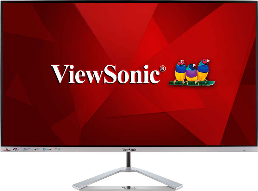 VX Series VX3276-4K-mhd - LED-skjerm - 32 (31,5 for visning) - 3840 x 2160 4K @ 60 Hz - SuperClear® VA - 300 cd/m² - HDR10 - 8 ms - 2 x HDMI, DisplayPort , Displayport - høyttalere - Sølv