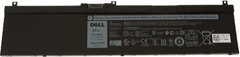 - Batteri til bærbar PC - litiumion - 8500 mAh - 97 Wh - for Precision 7530, 7540, 7730, 7740