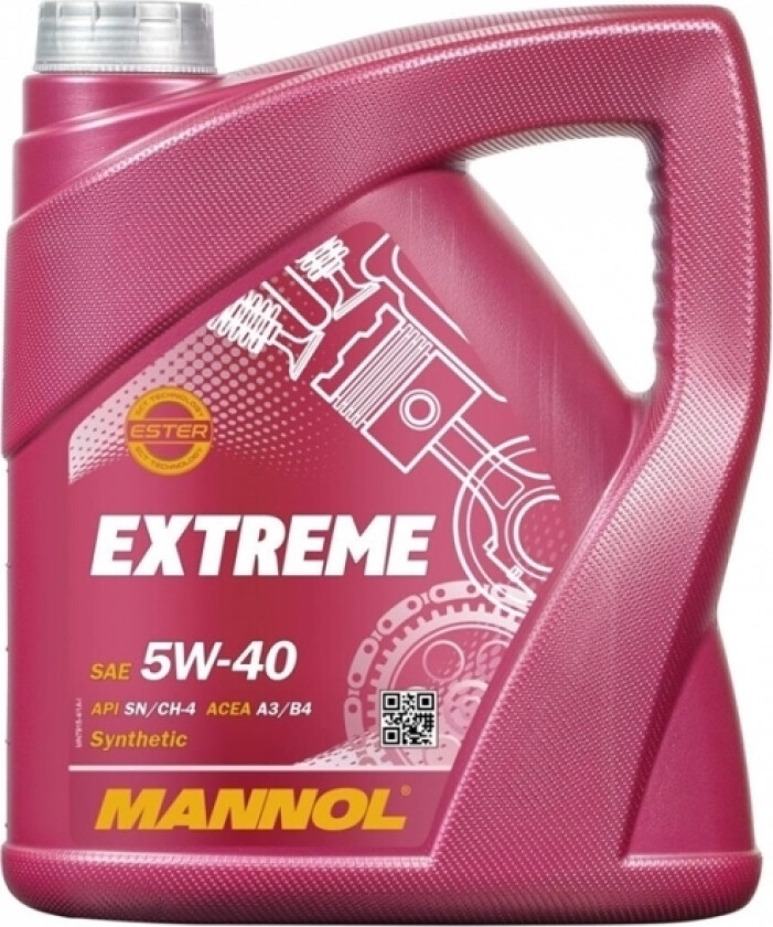 Mannol Oil Extreme 5W/40 syntetisk for motorer 5 L