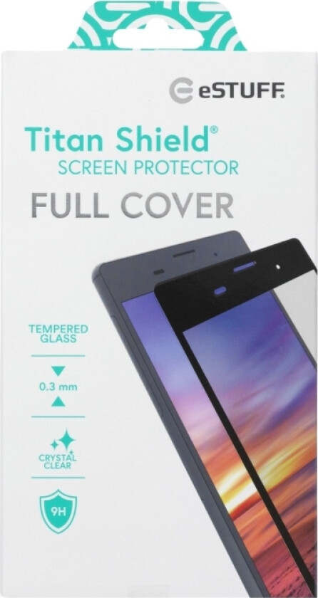 Titan Shield - Skjermbeskyttelse for mobiltelefon - full deksel - glass - rammefarge svart - for Samsung Galaxy A72