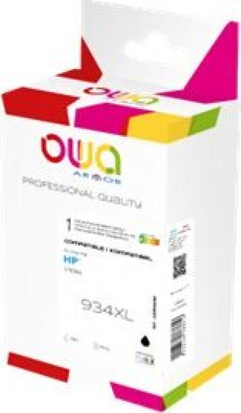 OWA - 45 ml - svart - kompatibel - gjenfabrikert - blekkpatron - for HP Officejet 6812, 6815, 6820 Officejet Pro 6230, 6230 ePrinter, 6830, 6835
