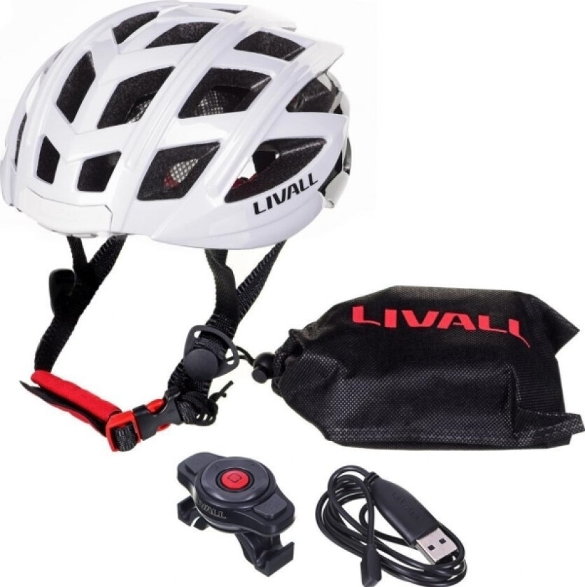 Livall BH60SE Neo BT/LED/SOS road bike helmet 55-61cm white