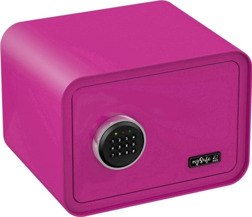 BASI mySafe 350, Frittstående safe, Rosa, Kode, Elektronisk, Vegg, 1 hyller, Batteri