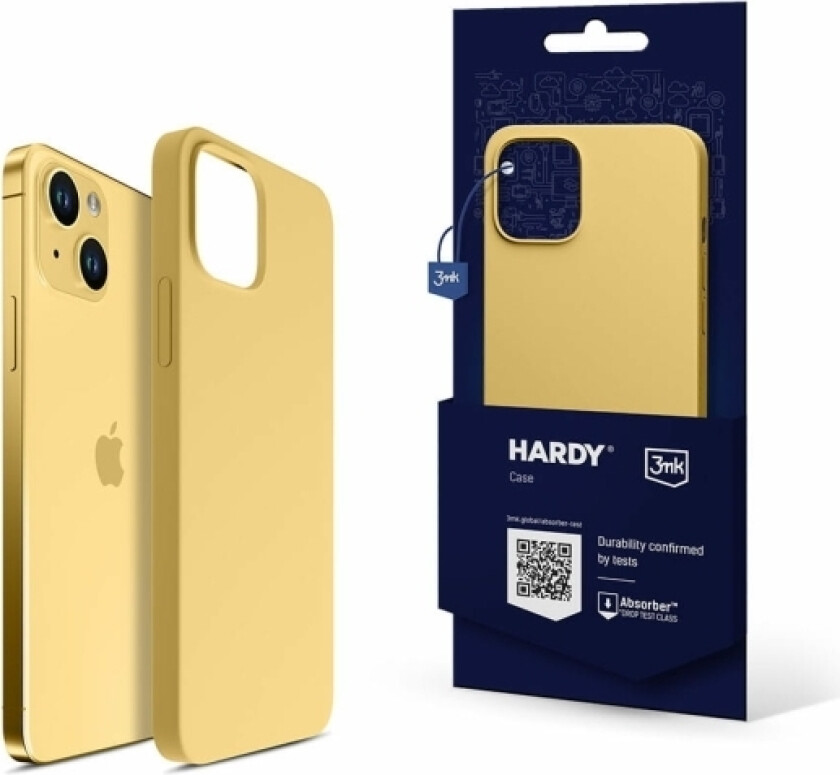 3MK Hardy Silicone MagCase Yellow Apple iPhone 15 Plus Case
