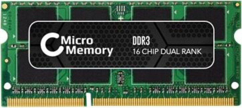 - DDR3 - modul - 8 GB - SO DIMM 204-pin - 1600 MHz / PC3-12800 - CL11 - 1.5 V - ikke-bufret - ikke-ECC