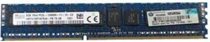 E - DDR3L - modul - 8 GB - DIMM 240-pin - 1600 MHz / PC3-12800 - CL11 - 1.35 V - registrert - ECC