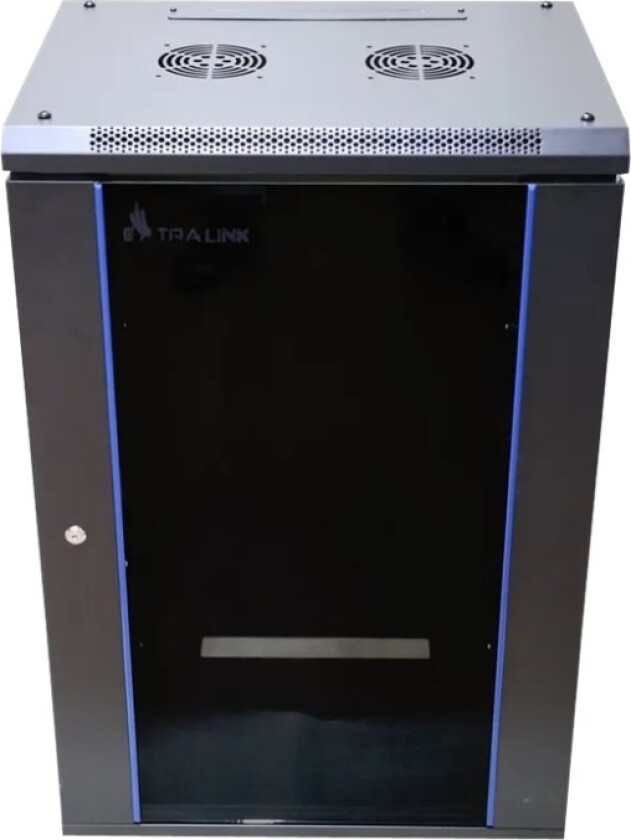 Extralink - Rack skap - veggmonterbar - svart - 18U - 19