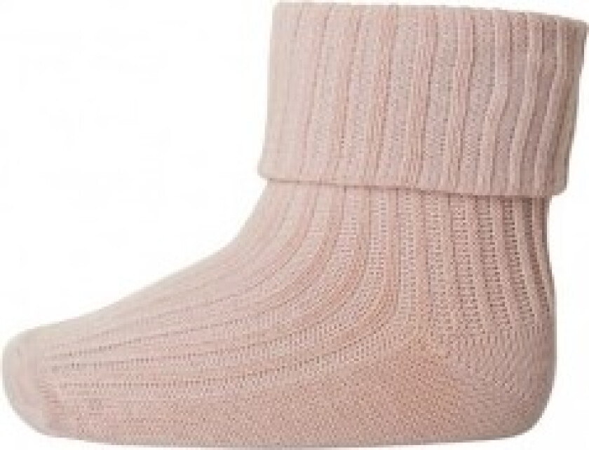 853 Uld Rib Baby Strømper Rose Dust str. 15-16