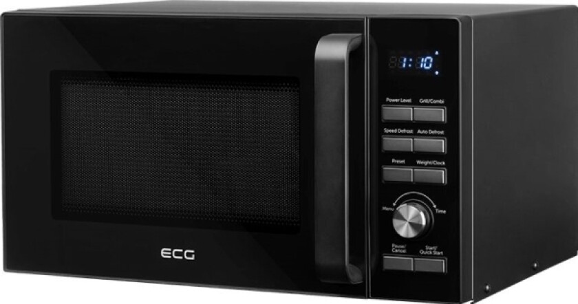ECG MTD 2590 GBS, Benkeplate, Kombinasjon mikrobølge, 25 l, 1400 W, Knapper, Rotasjon, Sort
