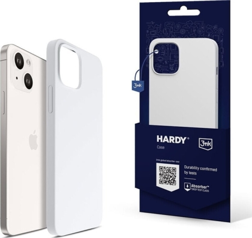 3MK Hardy Silicone MagCase Silver-White Apple iPhone 15 Plus Case