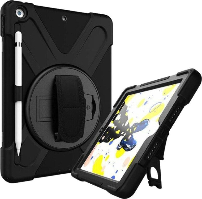 - Baksidedeksel for nettbrett - silikon, polykarbonat - svart - 10.2 - for Apple 10.2-inch iPad (7. generasjon, 8. generasjon, 9. generasjon)