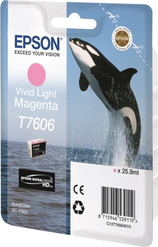 T7606 ink cartridge high capacity vivid magenta clair 25 9ml 2849 pages 1-pack