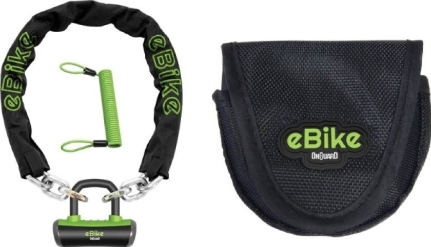 E-sykkellås ONGUARD Mastiff 8019E KJEDE - 10mm*110cm - 5 x nøkler med kode (NY)