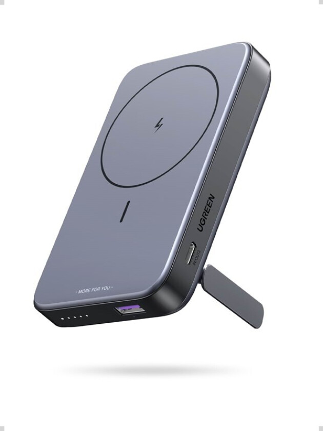 with Kickstand Nødlader - Grey - 10000 mAh