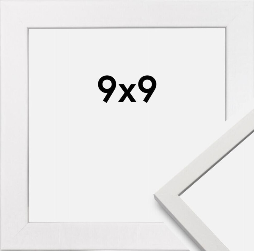 Ramme Edsbyn Akrylglass Hvit 9x9 Cm