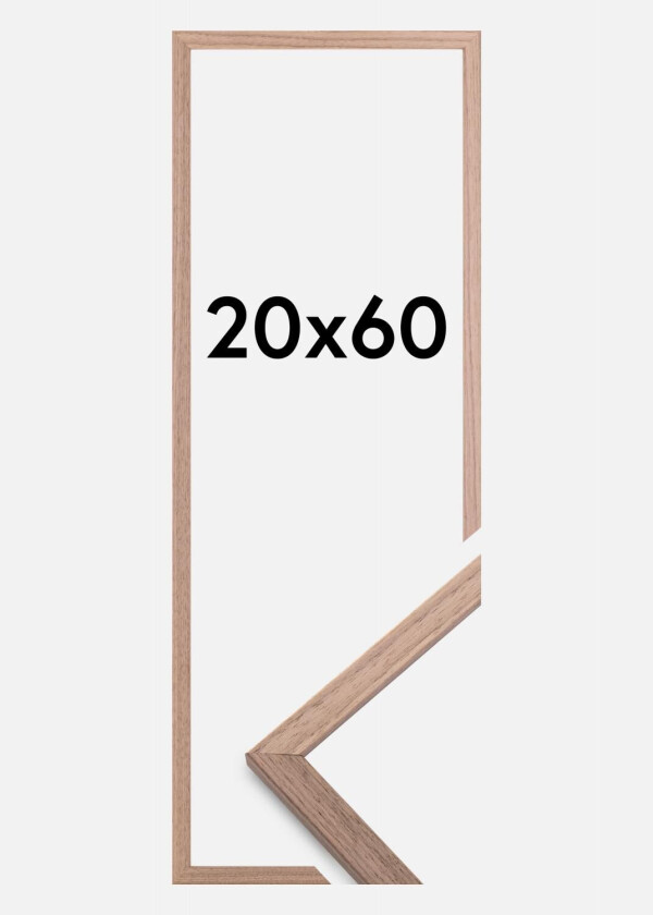 Ramme Edsbyn Akrylglass Lys Valnøtt 20x60 Cm