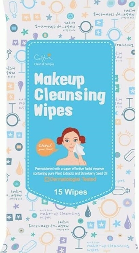 Cettua CETTUA_Makeup Cleansing Wipes sminkefjerningsservietter 15 stk.