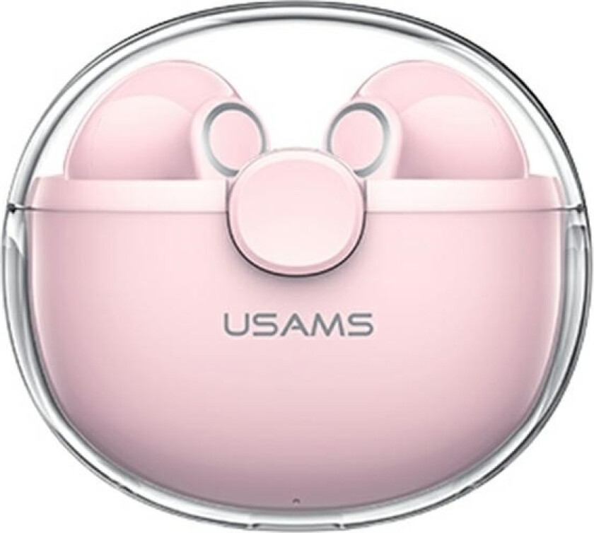 USAMS Bluetooth 5.1 TWS BU-serien trådløse hodetelefoner rosa/rosa BHUBU04