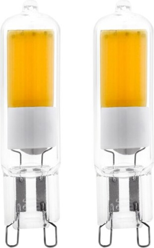 Eglo - LED-lyspære - G9 - 2 W (ekvivalent 20 W) - klasse F - varmt hvitt lys - 3000 K (en pakke 2)
