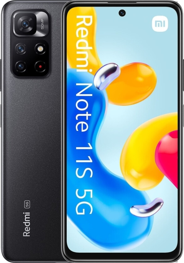 Smarttelefoner Xiaomi Note 11S 5G 6 GB RAM Svart Midnight black