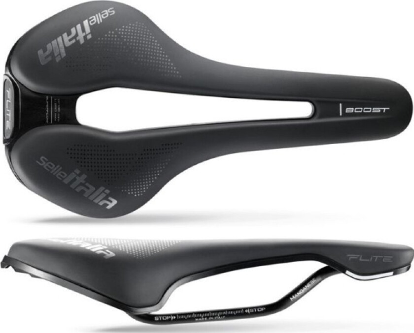 Bilde av Siodło SELLE ITALIA FLITE BOOST SUPERFLOW TM S (id match - S3) Manganese Tube 7, soft-tek, svart (NEW)