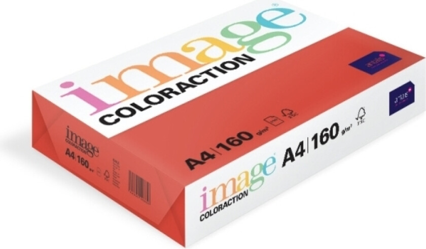 Kopipapir A4 160g Chile Deep Red 250ark/pkt