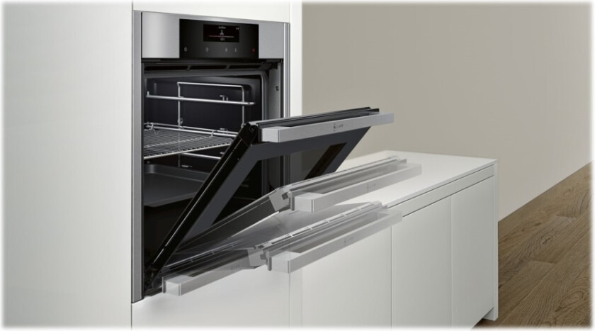 N 90 B56CT64N0 - Ovn - innebygd - fordypning - bredde: 56 cm - dybde: 55 cm - høyde: 58.5 cm - med selvrens - Klasse A - rustfritt stål