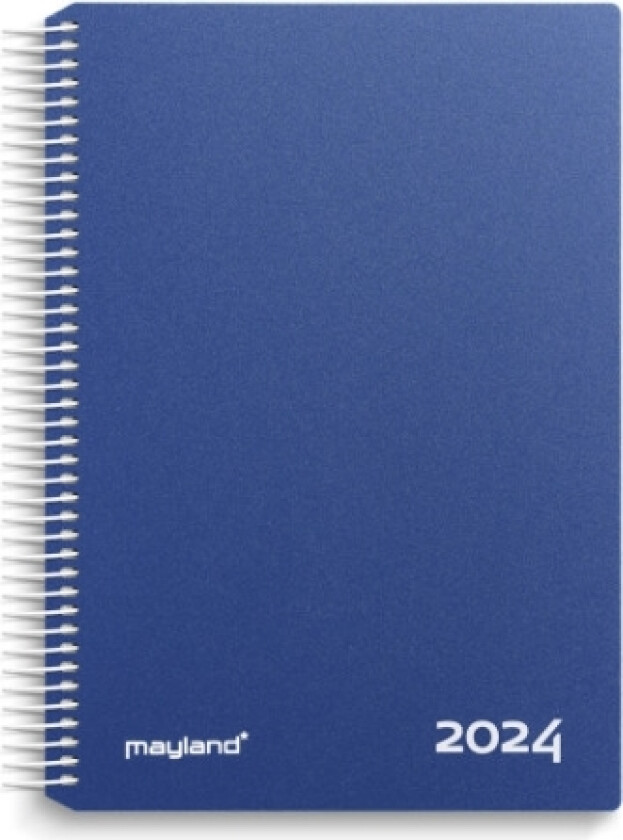Timekalender blå PP-plast 2024