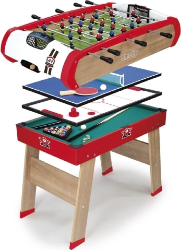 SMOBY Table Powerplay 4in1 Table football Billiards Tennis Ice hockey