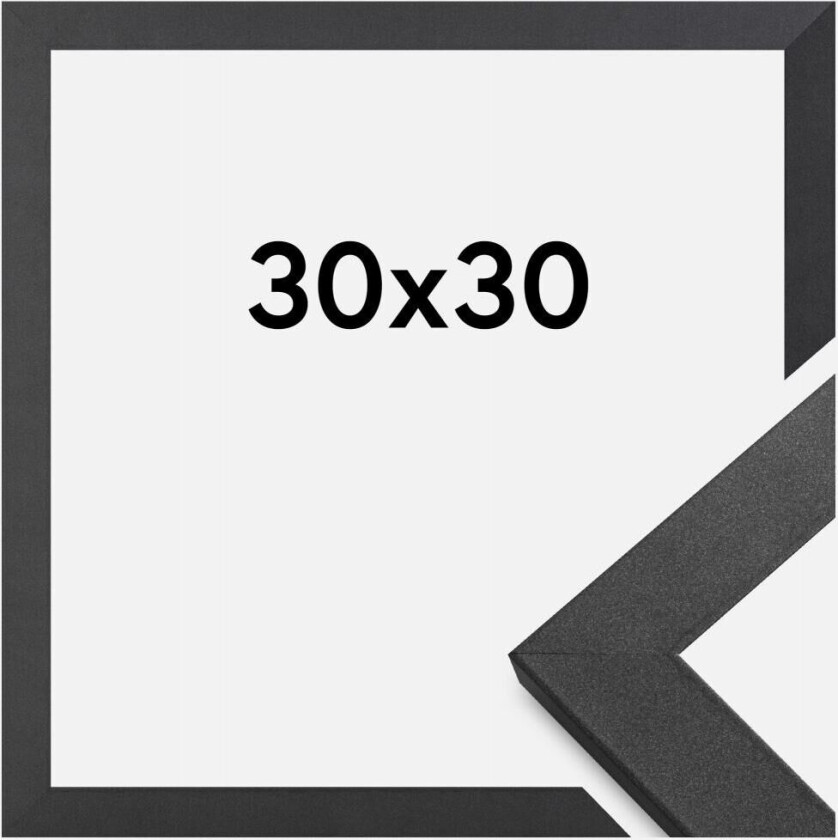 Ramme Graphite Wood Akrylglass 30x30 Cm