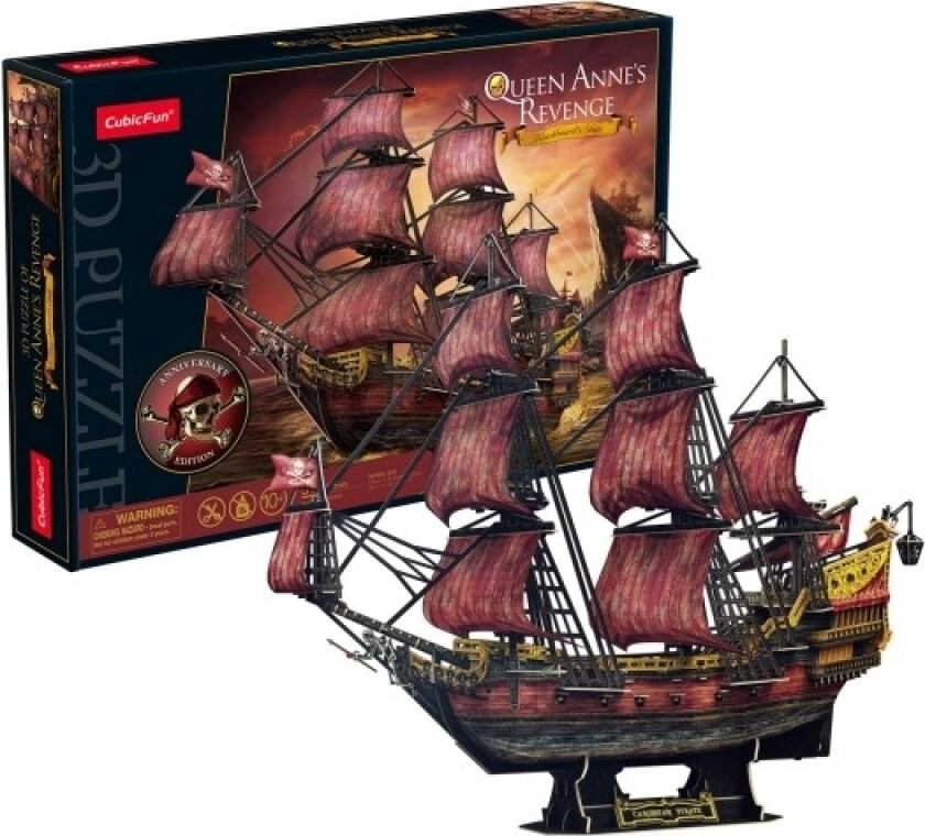 Cubic Fun CUBIC FUN PUSSEL 3D QUEEN ANNE'S REVENGE JUBILEUMVERSJON - T4040H