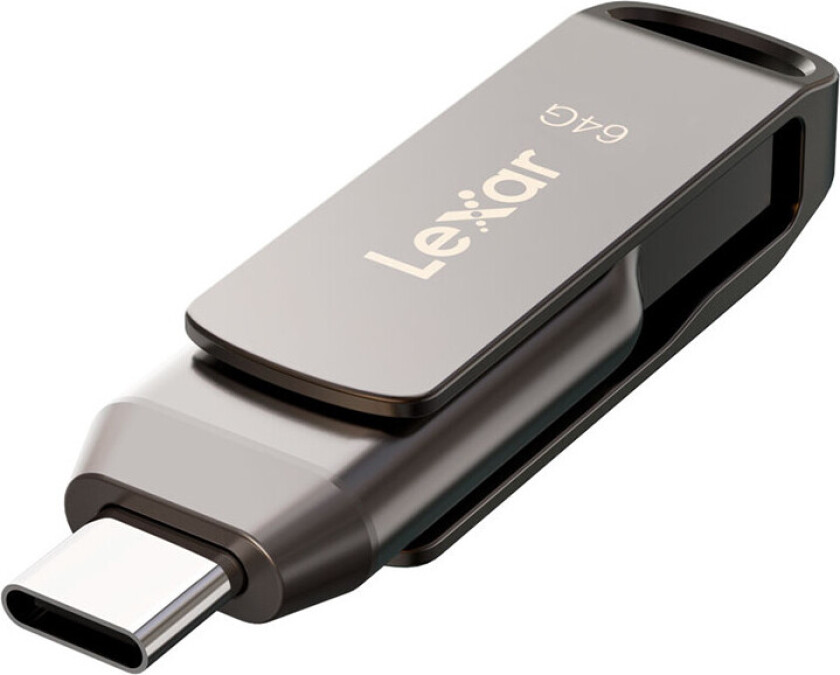 JumpDrive LJDD400064G-BNQNG, 64 GB, USB Type-C, 3.2 Gen 1 (3.1 Gen 1), 130 MB/s, Svivel, Grå
